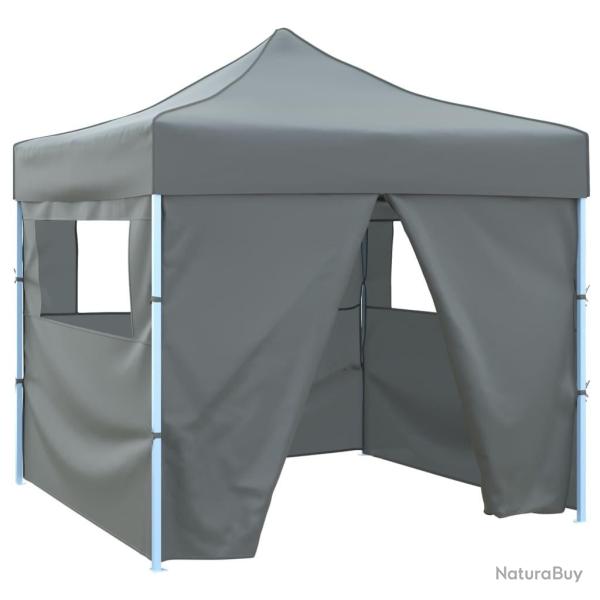 Tente de r�ception escamotable avec 4 parois 3x3 m Anthracite