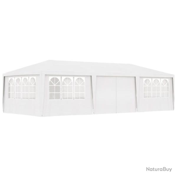 Tente de r�ception avec parois lat�rales 4x9 m Blanc 90 g/m� alsavelo