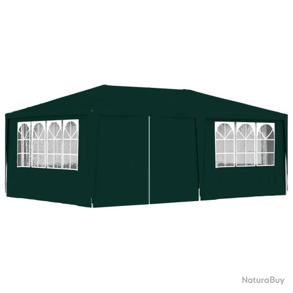 Tente de r�ception avec parois lat�rales 4x6 m Vert 90 g/m�
