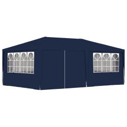 Tente de r&eacute;ception avec parois lat&eacute;rales 4x6 m Bleu 90 g/m&sup2;