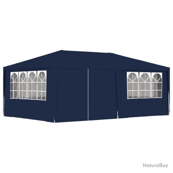 Tente de r�ception avec parois lat�rales 4x6 m Bleu 90 g/m�