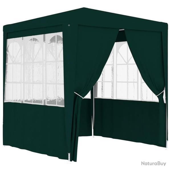 Tente de r�ception avec parois lat�rales 2,5x2,5 m Vert 90 g/m�