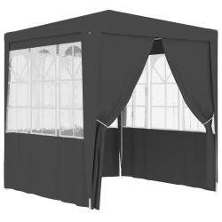 Tente de r&eacute;ception avec parois 2,5x2,5 m Anthracite 90 g/m&sup2;