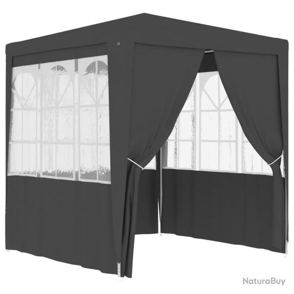 Tente de r�ception avec parois 2,5x2,5 m Anthracite 90 g/m�