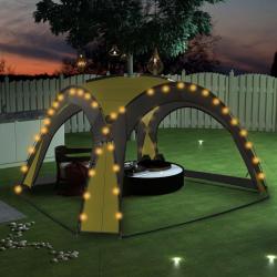 Tente de r&eacute;ception avec LED et 4 parois 3,6x3,6x2,3 m Vert