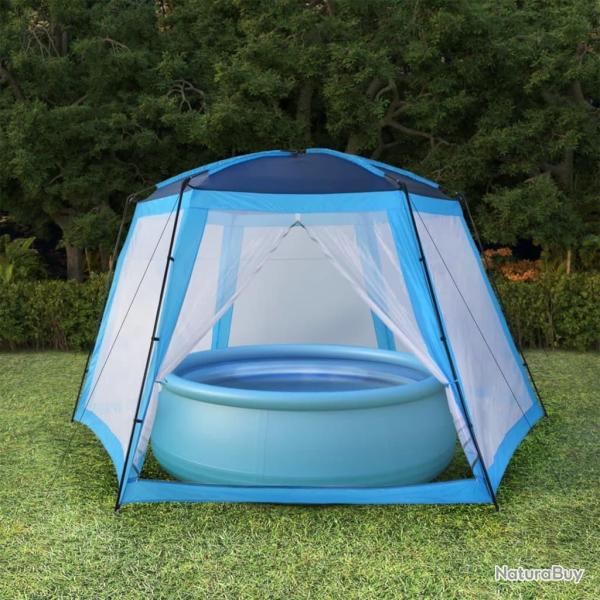 Tente de piscine Tissu 660x580x250 cm Bleu