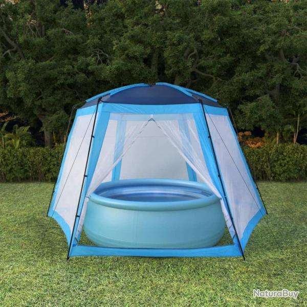 Tente de piscine Tissu 500x433x250 cm Bleu alsavelo