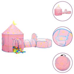 Tente de jeu pour enfants avec 250 balles Rose 301x120x128 cm alsavelo