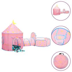 Tente de jeu pour enfants avec 250 balles Rose 301x120x128 cm alsavelo