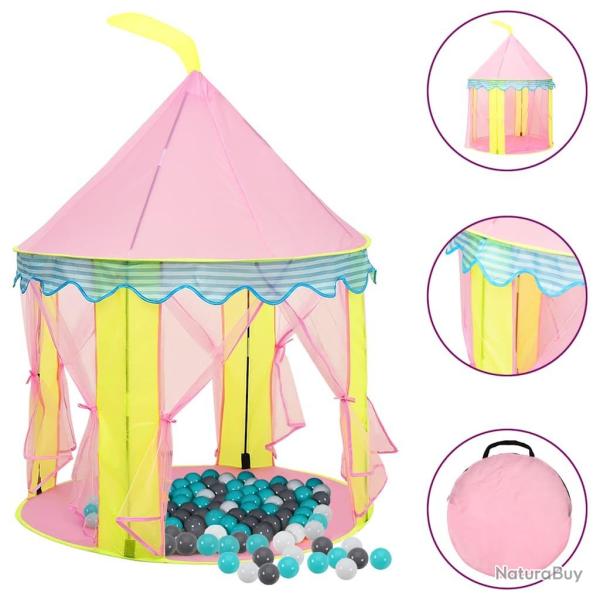 Tente de jeu pour enfants avec 250 balles Rose 100x100x127 cm alsavelo