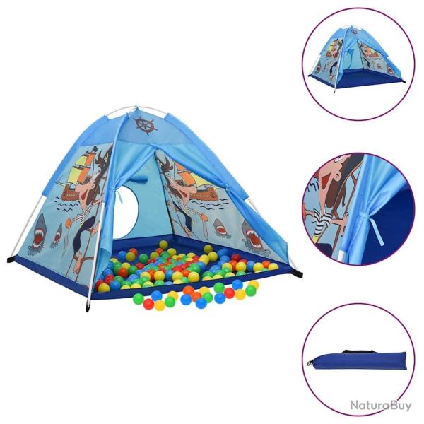 Tente de jeu pour enfants avec 250 balles Bleu 120x120x90 cm alsavelo