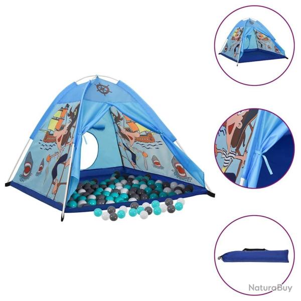 Tente de jeu pour enfants avec 250 balles Bleu 120x120x90 cm