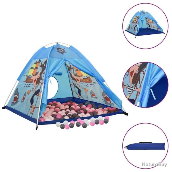 Tente de jeu pour enfants avec 250 balles Bleu 120x120x90 cm