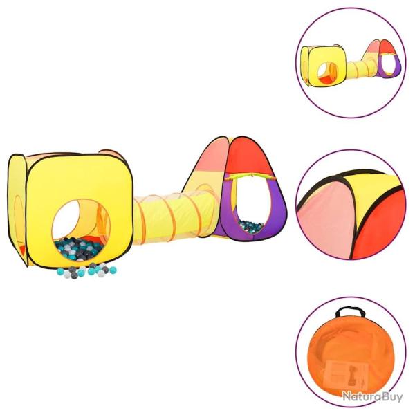 Tente de jeu pour enfants 250 balles Multicolore 255x80x100 cm alsavelo