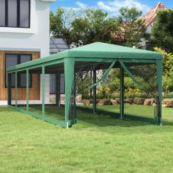 Tente de f&ecirc;te et 10 parois lat&eacute;rales en maille Vert 3x12 m PEHD