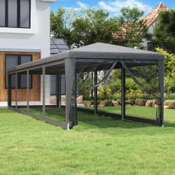 Tente de f&ecirc;te et 10 parois lat&eacute;rales en maille Anthracite 3x12m alsavelo