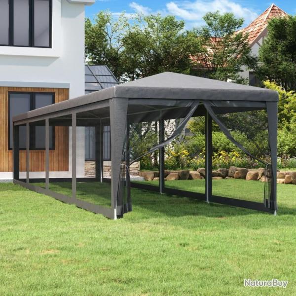 Tente de f�te et 10 parois lat�rales en maille Anthracite 3x12m alsavelo