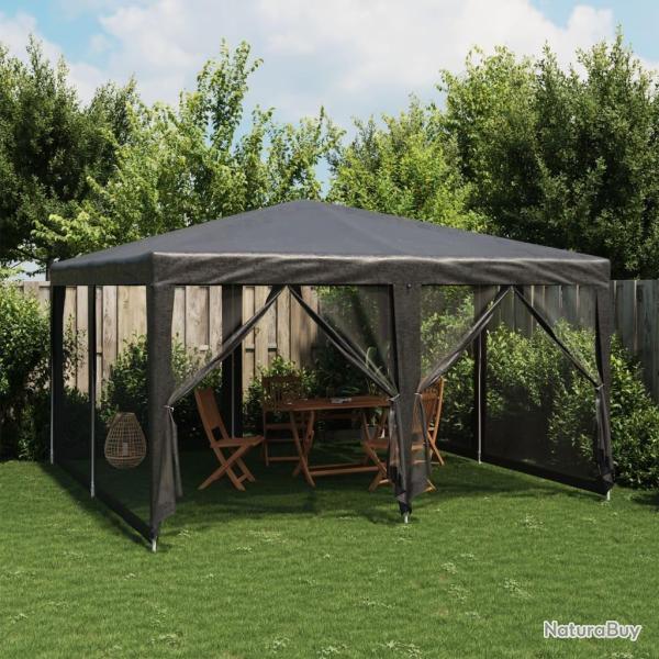 Tente de f�te avec 8 parois lat�rales en maille anthracite 4x4m alsavelo
