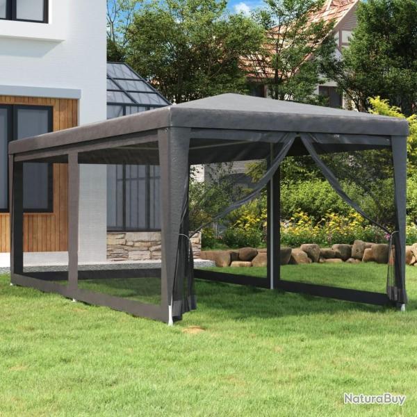 Tente de f�te avec 6 parois lat�rales en maille Anthracite 3x6m alsavelo