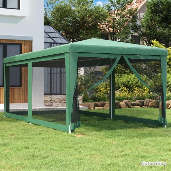 Tente de f�te avec 4 parois lat�rales en maille Vert 3x6 m PEHD