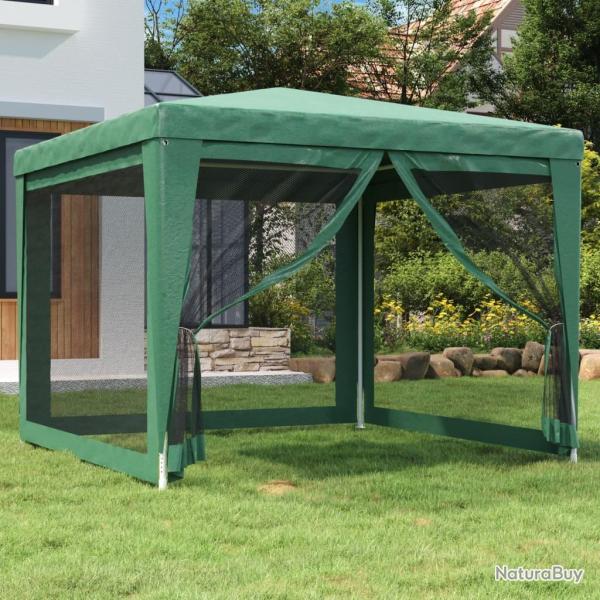 Tente de f�te avec 4 parois lat�rales en maille Vert 3x3 m PEHD