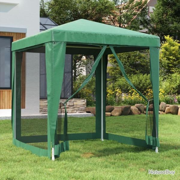Tente de f�te avec 4 parois lat�rales en maille Vert 2x2 m PEHD