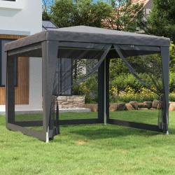 Tente de f&ecirc;te avec 4 parois lat&eacute;rales en maille Anthracite 3x3m