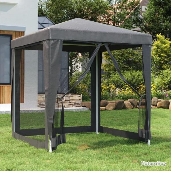 Tente de f�te avec 4 parois lat�rales en maille Anthracite 2x2m