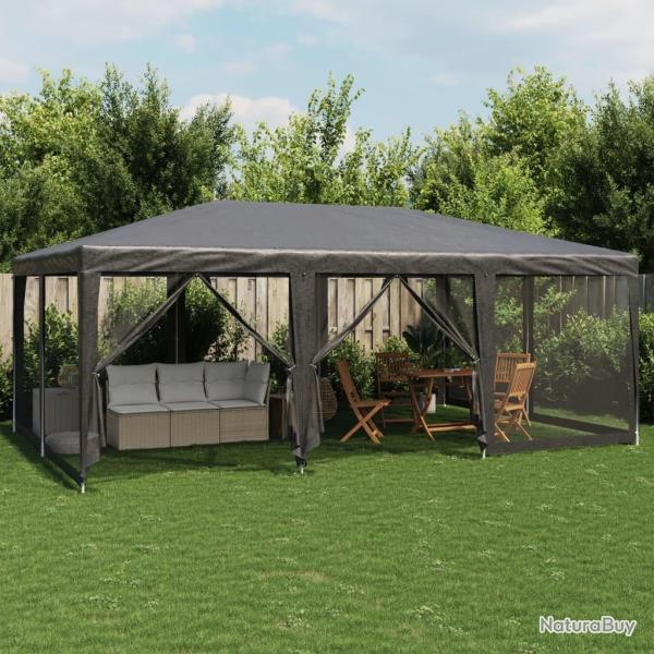 Tente de f�te avec 10 parois lat�rales maille anthracite 6x4 m