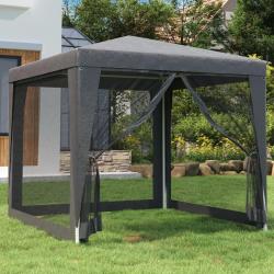 Tente de f&ecirc;te 4 parois lat&eacute;rales en maille Anthracite 2.5x2.5 m