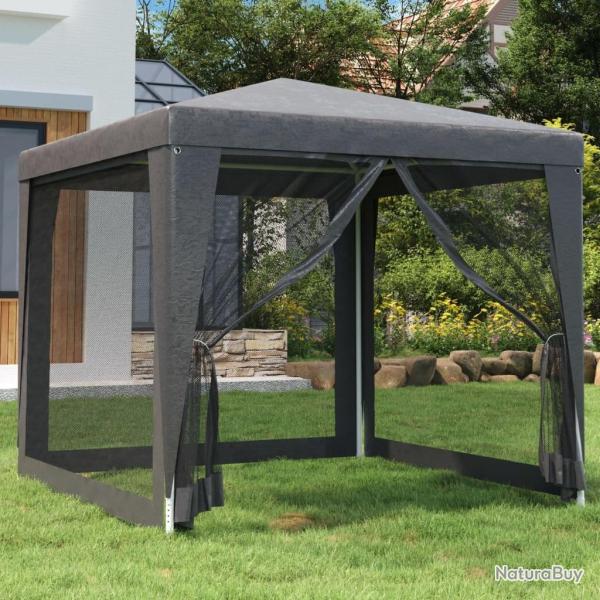 Tente de f�te 4 parois lat�rales en maille Anthracite 2.5x2.5 m alsavelo