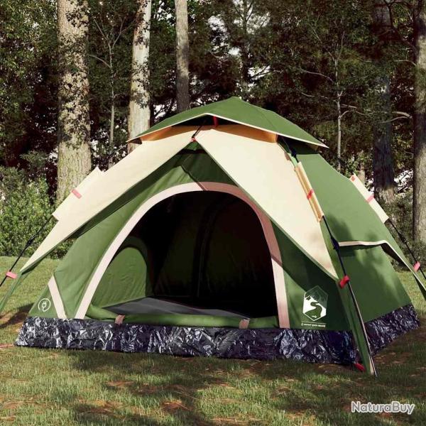 Tente de camping � d�me 3 personnes vert lib�ration rapide