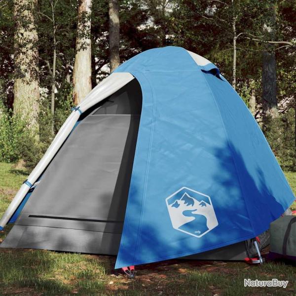 Tente de camping � d�me 2 personne bleu imperm�able