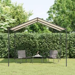 Tente &agrave; auvent beige 3x3 m acier et tissu