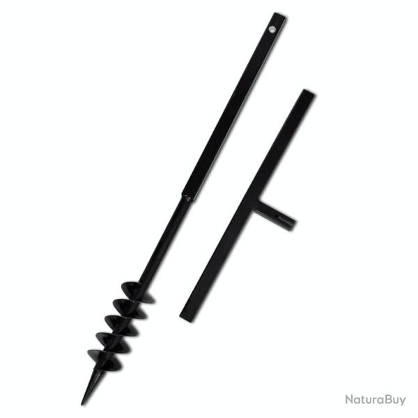 Tari�re de sol avec m�che de tari�re 80 mm Acier Noir