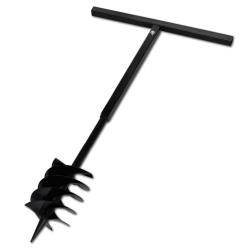 Tari&egrave;re de sol avec m&egrave;che de tari&egrave;re 180 mm Acier Noir