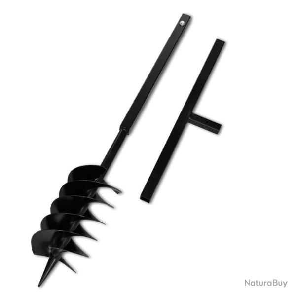 Tari�re de sol avec m�che de tari�re 150 mm Acier Noir
