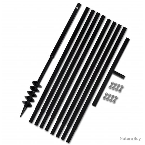 Tari�re de sol avec manche 80 mm et tube d'extension 9 m Acier