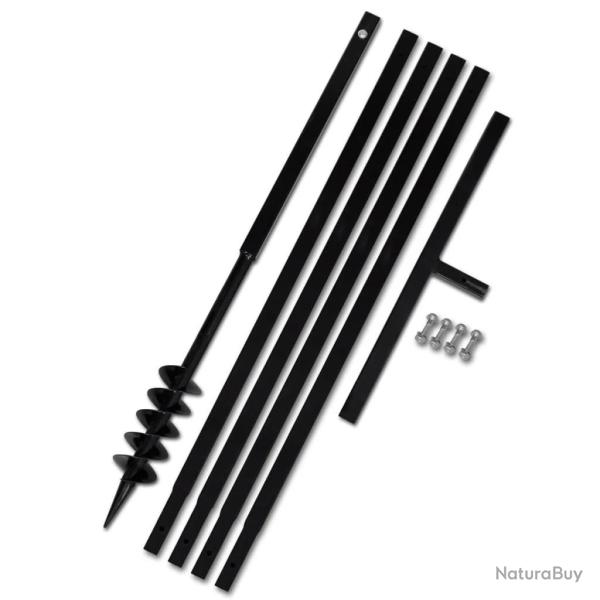 Tari�re de sol avec manche 80 mm et tube d'extension 5 m Acier