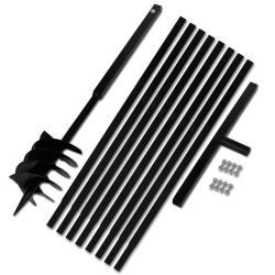 Tari&egrave;re de sol avec manche 180 mm et tube d'extension 9 m Acier