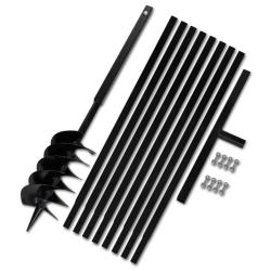 Tari&egrave;re de sol avec manche 150 mm et tube d'extension 9 m Acier