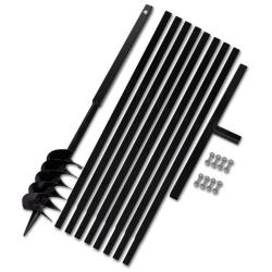 Tari&egrave;re de sol avec manche 120 mm et tube d'extension 9 m Acier