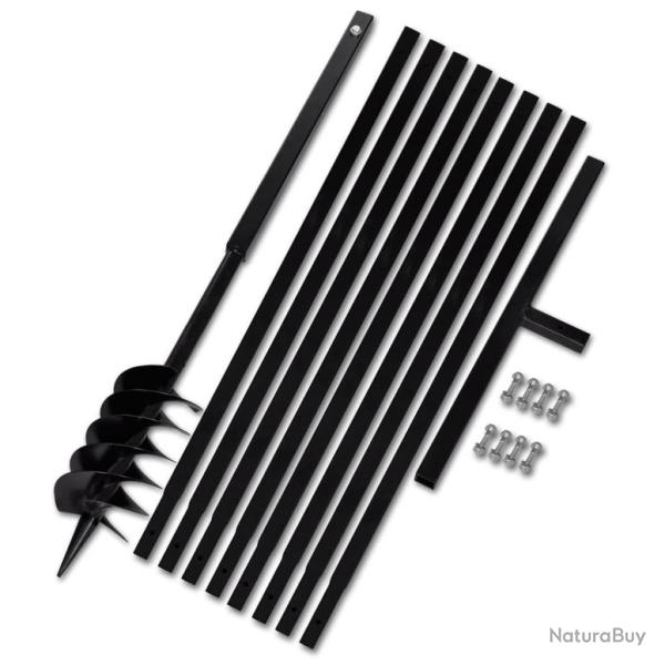 Tari�re de sol avec manche 120 mm et tube d'extension 9 m Acier