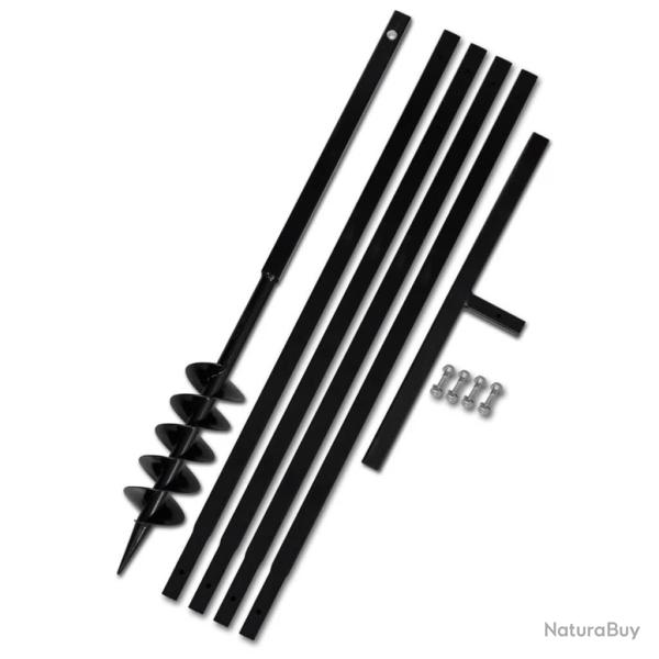 Tari�re de sol avec manche 100 mm et tube d'extension 5 m Acier