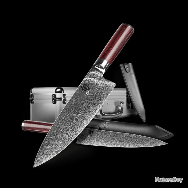 Kai TBS-0220 Shun Kohen Anniversaire Limited Edition Couteau Japonais de Chef + Couteau universel la