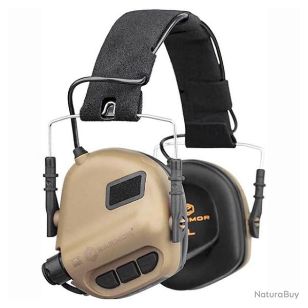 Casque antibruit �lectronique EARMOR M31 - Tir sportif, chasse & s�curit� Coyote