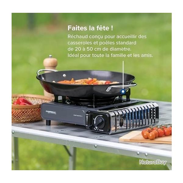 R�chaud � Gaz CAMPINGAZ Camp Bistro 3  Avec Malette De Transport Puissance 2200 Watts Noir Ext�rieur