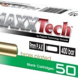 BALLE MAXXTECH 9MM PA A BLANC X50- 400BARS LIVRAISON OFFERTE 1