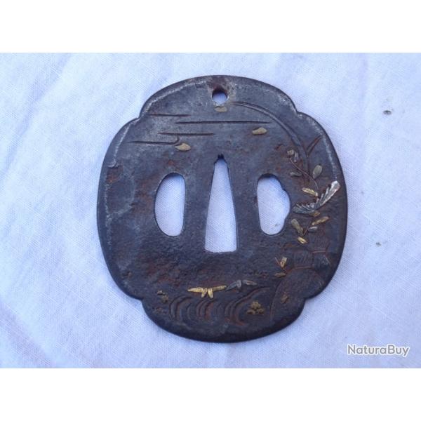 J169- lot tsuba en fer pour katana , wakisachi   , sabre  japonais