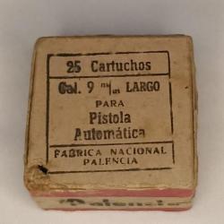 Boite munitons 9mm Palencia Espagne 1945 vide